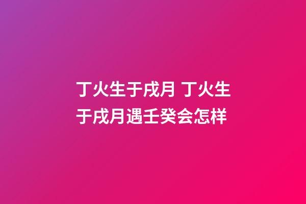 丁火生于戌月 丁火生于戌月遇壬癸会怎样-第1张-观点-玄机派